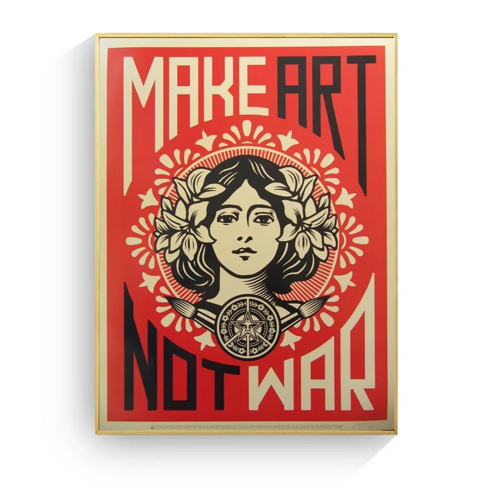 Винтажный постер Make Art Not War Pop картина маслом Настенная картины для украшения