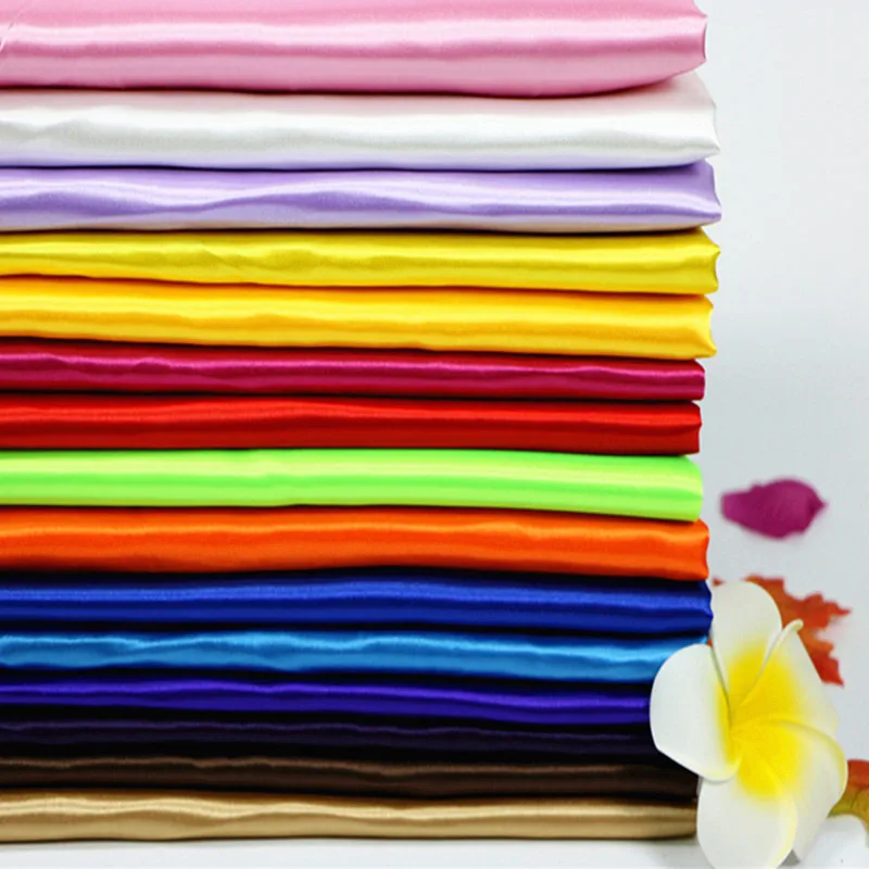 Мягкая атласная ткань однотонная мягкая подкладка для платья подарочная