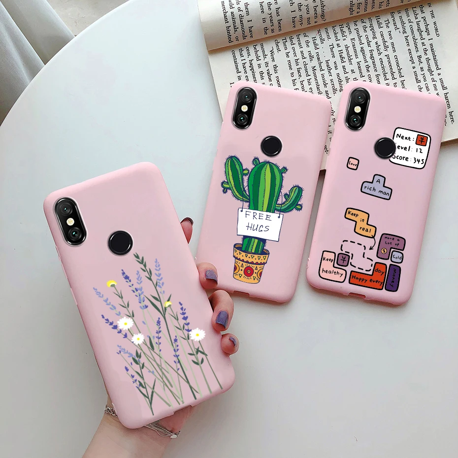 Чехол для Xiaomi Redmi Note 6 Pro симпатичный силиконовый чехол из ТПУ задней панели