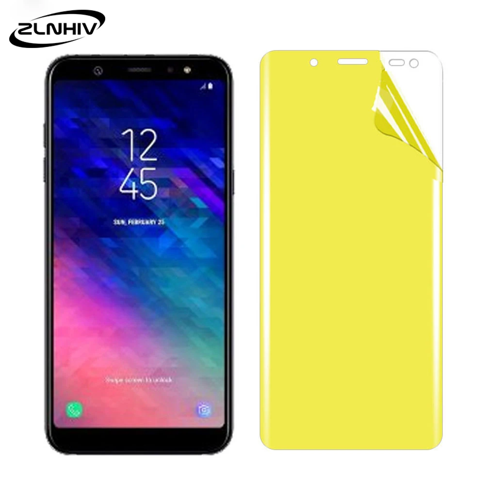 ZLNHIV для samsung Galaxy a6 a7 a8 2018 Гидрогелевая пленка note 8 9 j7 pro 2017 Защитная экрана телефона