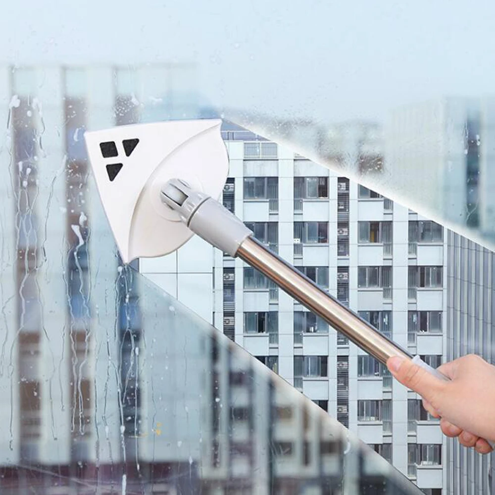 Enlarge Portable Telescopic Pole Super Adsorption Magnetic Glass Window High-rise Building Glass Wiper Double-sided Window Cleaner 2021