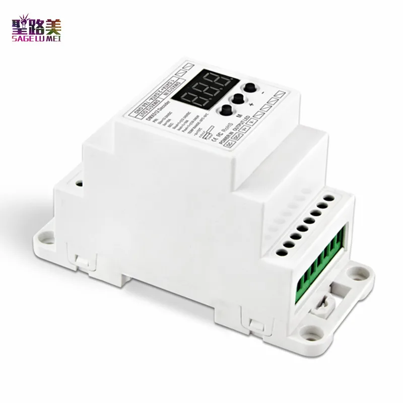 BC 831 DIN RJ45 DC12V ~ DC24V 10A 120W 240W 1CH постоянного Напряжение светодиодный 1990 DMX512 декодер с