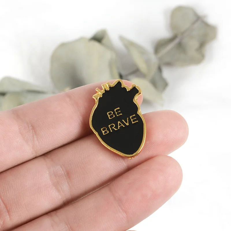 

Funny Chest Brooch Cute Creative Lapel Pin Personality Backpack Badge Fashion Jewelry Strong Heart Brooch Cartoon Enamel Pins