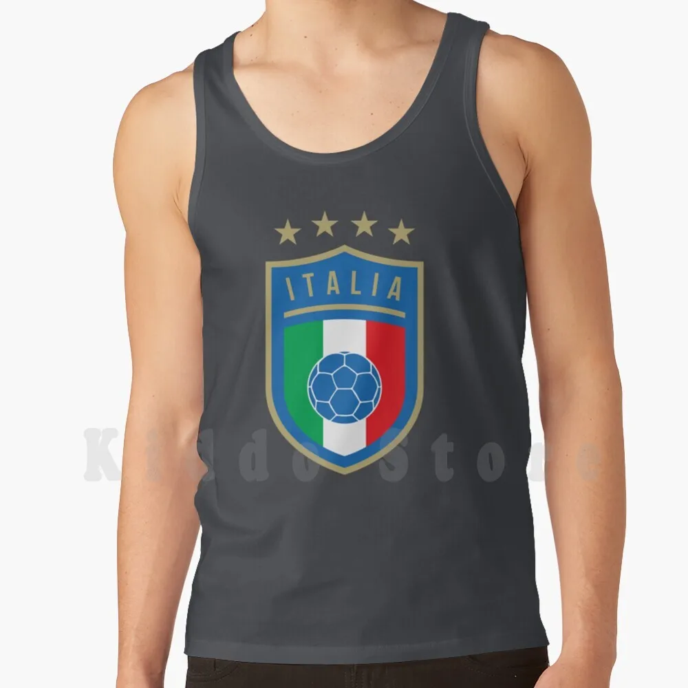 

Italy Tank Tops Vest 100% Cotton Italy Italian Italia Italiano Football Soccer Calcio Coppa Del Mondo Winners