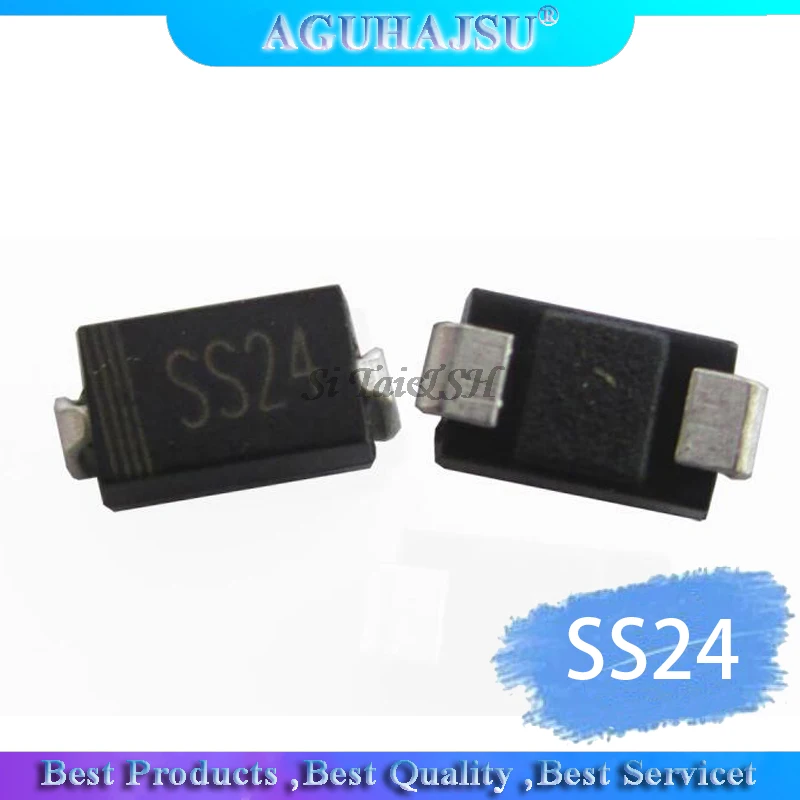 100 шт. диод Шоттки SS24 2A 40V SMA SR240 DO 214AC SMD|Диоды| |