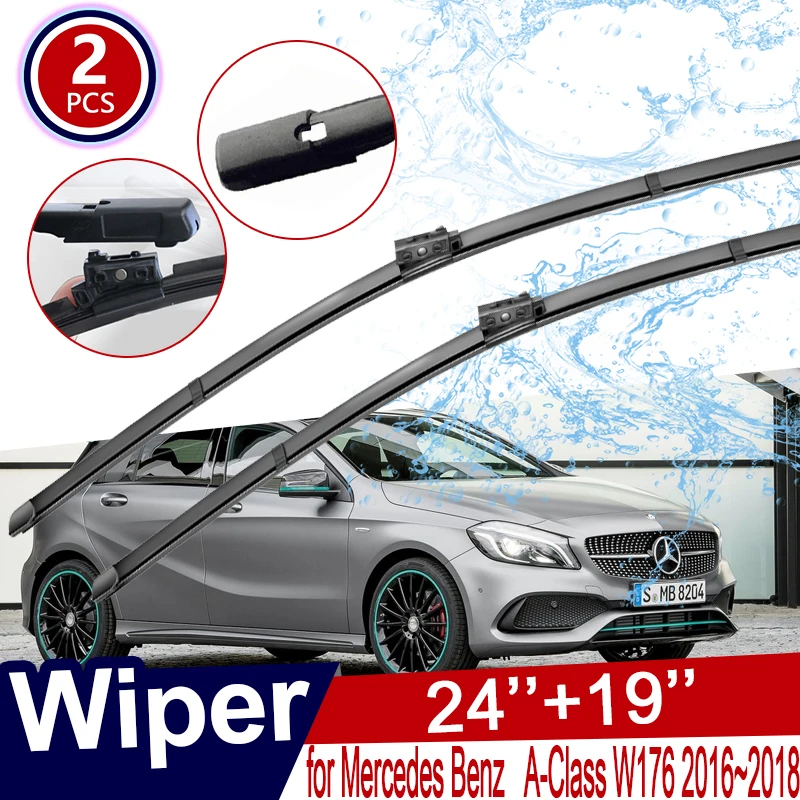

Car Wiper Blades Window for Mercedes Benz A-Class W176 2016~2018 Windscreen Wipers Car Goods A-Klasse A160 A180 A200 A45 2017