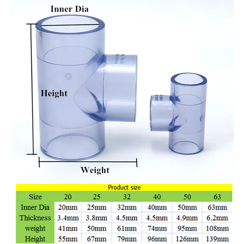 Прозрачный тройник соединитель аквариума DIY Инструменты садового орошения UPVC