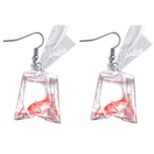 Серьги-подвески женские ручной работы, креативные висячие украшения в виде рыбок кои, мешков золотых рыбок, подарочные украшения