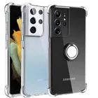 самсунг 21 Ультра Прозрачный кольцо держатель чехол для телефона Samsung S21 Ultra Case силиконовый ударопрочный чехол-бампер Samsung Galaxy S 21 Ultra 5G S20 Plus Samsung Galaxy S21 fe S20FE чехол
