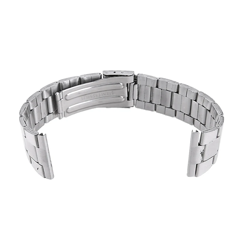 Metal Bracelets For Men Women 12 14 16 18 20 22 24mm Replacement Band Strap Silver Stainless Steel Straight End Watch Band Strap