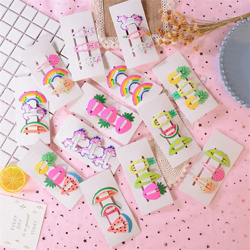 Presilha de cabelo com 3 modos de frutas, acessório de cabelo para meninas (0)