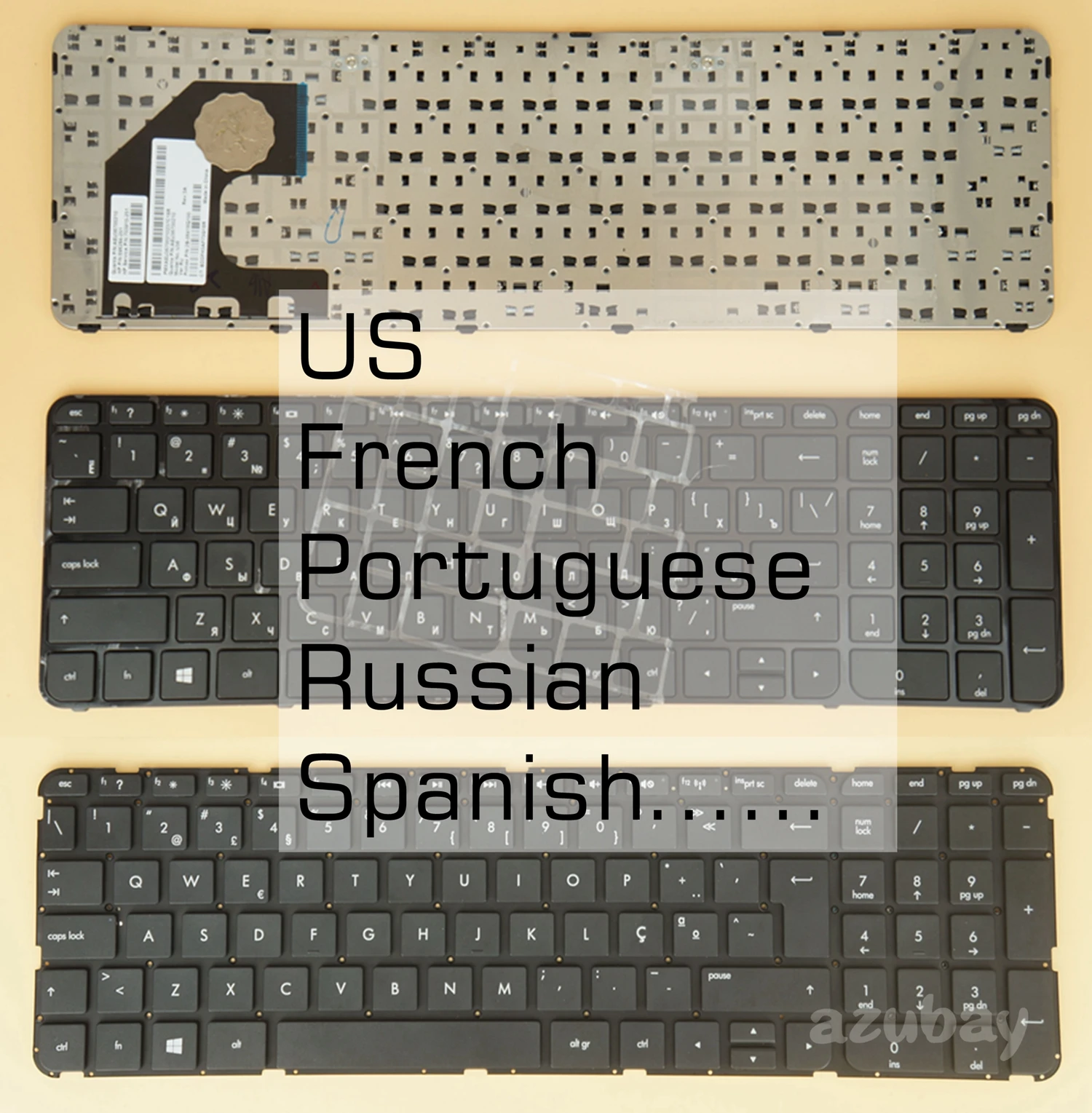Русская французская португальская испанская клавиатура для HP Pavilion TouchSmart 15-B000
