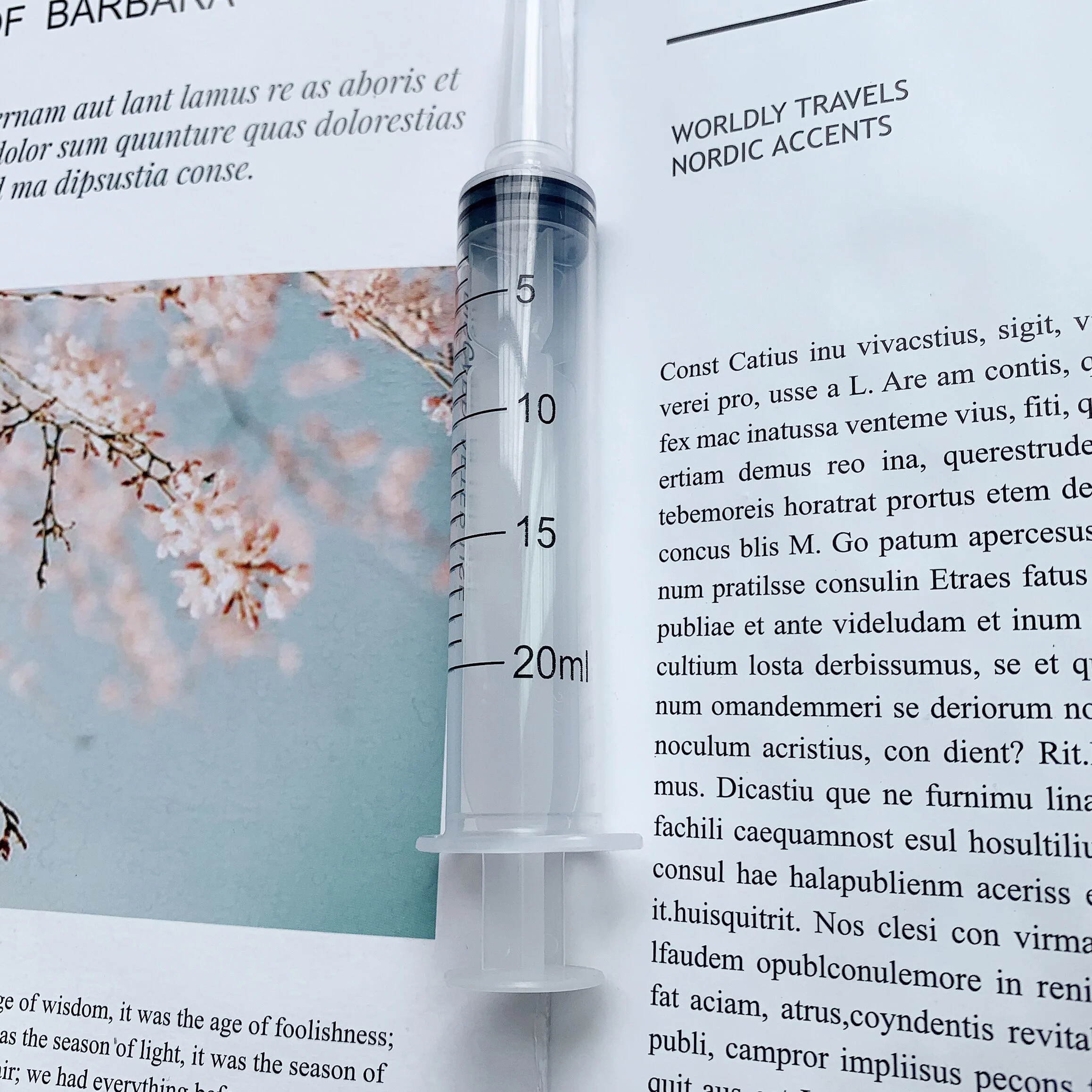 5 шт в упаковке 20 мл большой шприц с измерением безо иголки Пластик дозирования