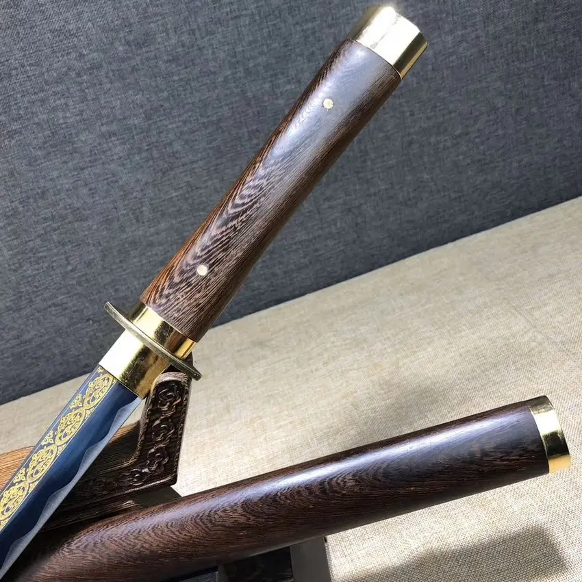 

Hand-Made Sword WUSHU Saber Blade Temper spring Steel Blade straight Sword