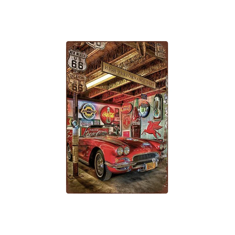 B Нью-Мехико Route 66 винтажная металлическая жестяная вывеска, плакат для мамы, для паба, бара, клуба, Декор, Канзас, наклейки на стену, домашний декор, MN113 - Color: B