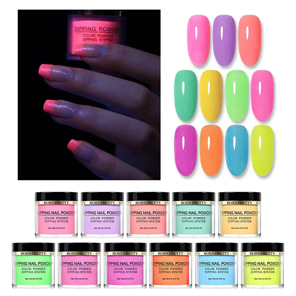 Долговечный светящийся порошковый флуоресцентный лак для дизайна ногтей