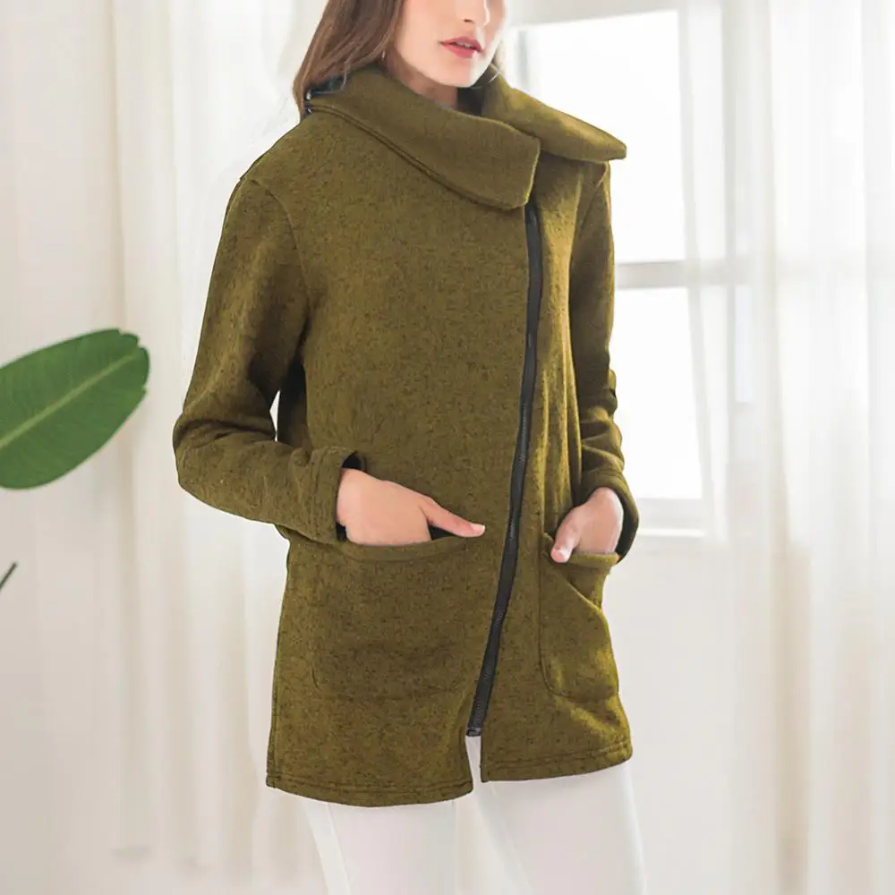 Женское зимнее теплое пальто тонкая косая планка плюс бархатная куртка модная