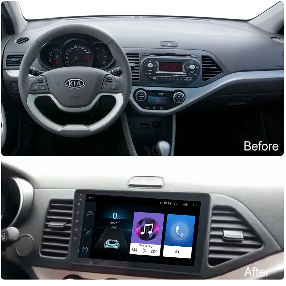 9 дюймов 2.5D закаленный HD мультисенсорный экран Android 8 1 NAVI для KIA morning 2011-2015 с