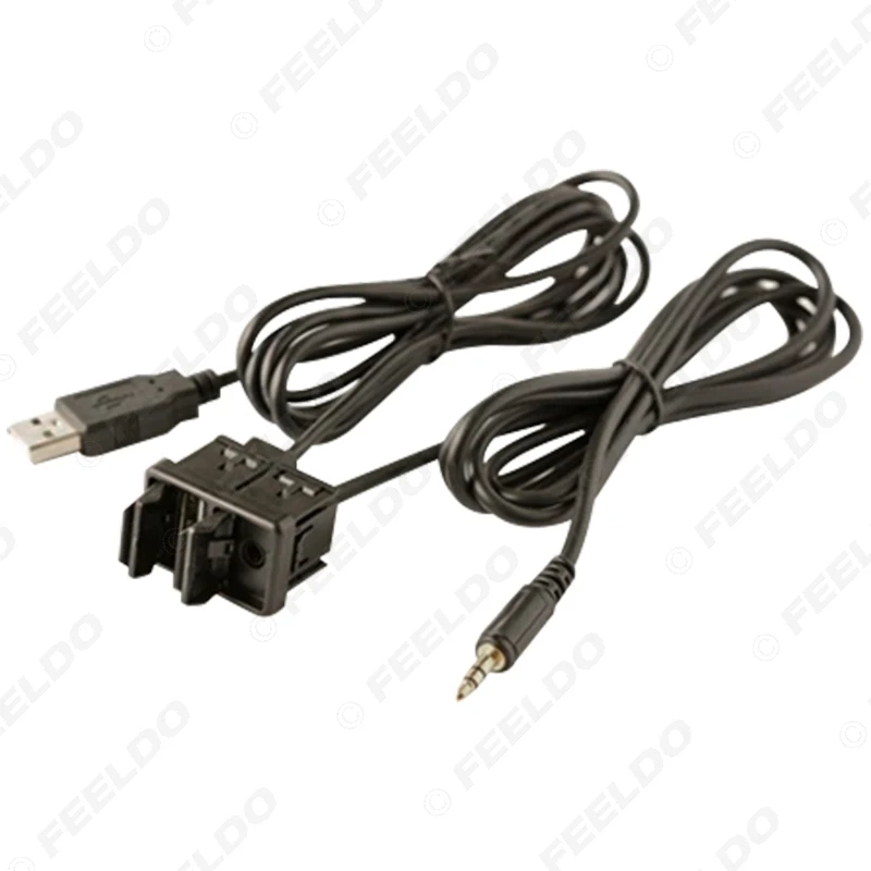 Автомобильный удлинитель FEELDO USB AUX адаптер 3 5 мм аудио MP3 кабель для Volkswagen Nissan