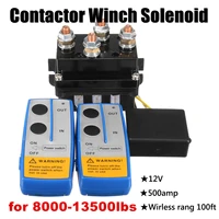 universal 12v 500a winch remote contactor winch control solenoid relay twin wireless remote recovery for jeep off road 4x4