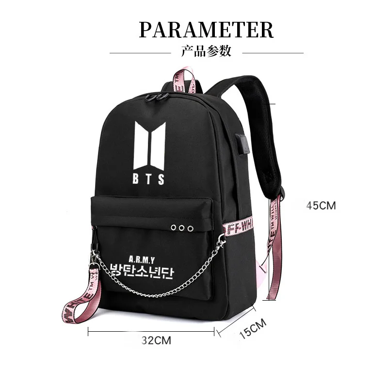 

Canvas Pure Color Casual Backpack Waterproof Breathable Wear-resistant Schoolbag Usb Charging Backpack Men Women 2020 New