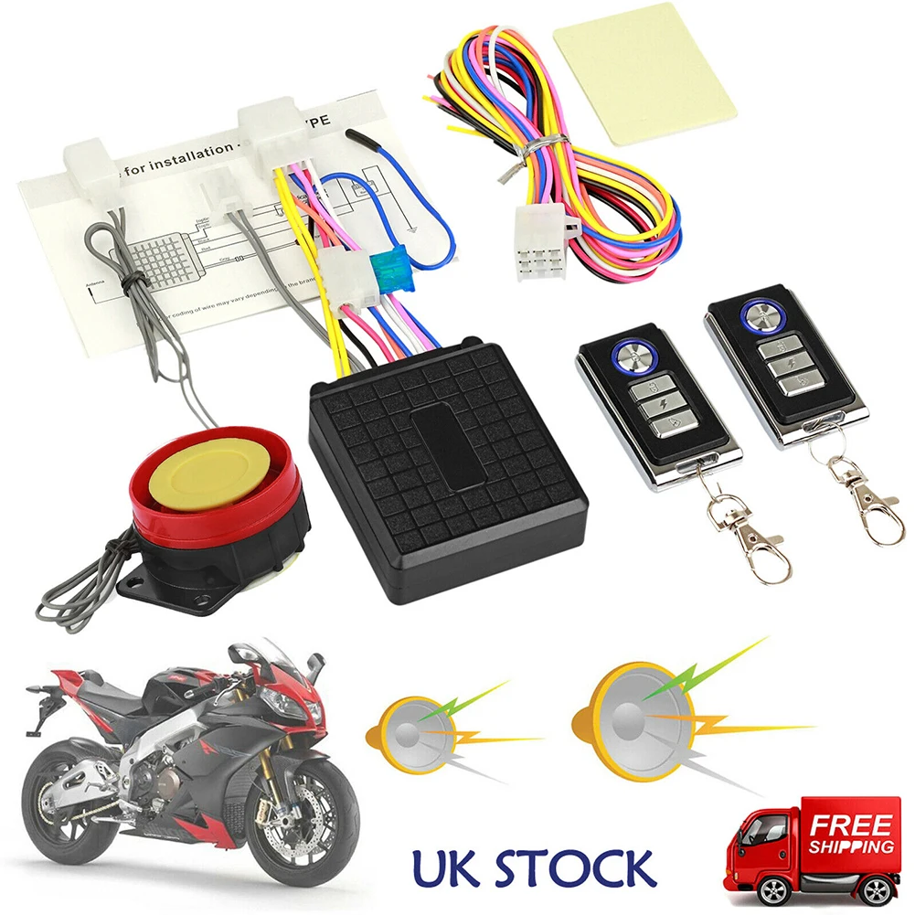 

Remote Control Motorcycle Accessories Anti-theft Burglar Alarm System Guarding Sound Signal Motorbike Sensor Electronic Security