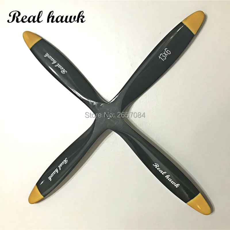 4 Blade 15x8/15x10 CCW or CW Black Wooden Propeller For Scale RC Gas or Nitro engine Airplane Model