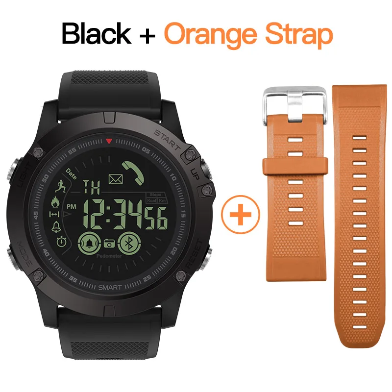 BlackOrange Оригинальные спортивные Смарт-часы Zeblaze VIBE 3, 33 месяца, время ожидания, 24 часа, всепогодный мониторинг, Смарт-часы для IOS и Android - Цвет: BlackOrange