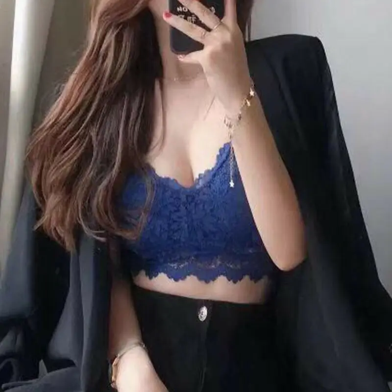 

Women Ladies Push Up Lace Bralette Bra Strap Top Wireless Cup Bra Padded Bra