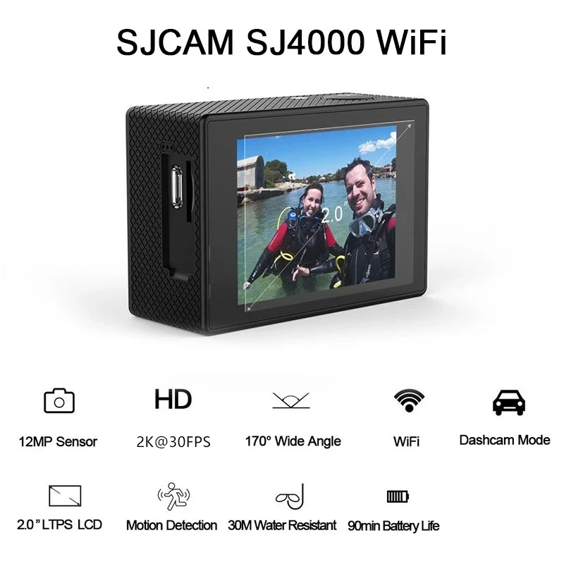 Дешево Оригинальная Экшн-камера SJCAM SJ4000/ SJ4000AIR/ SJ4000 WIFI 1080P 2.0 LCD Full HD S водонепроницаемая Спортивная камера Спортивная DV-камера