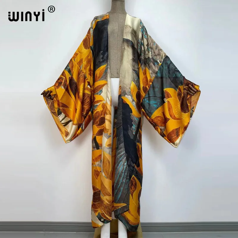 2022 Spring Women Fashion Print Long Sleeve Cardigan Female Blouse Loose Casual Cover Up Shirts Beach Kimono Blusas robe sexy images - 6
