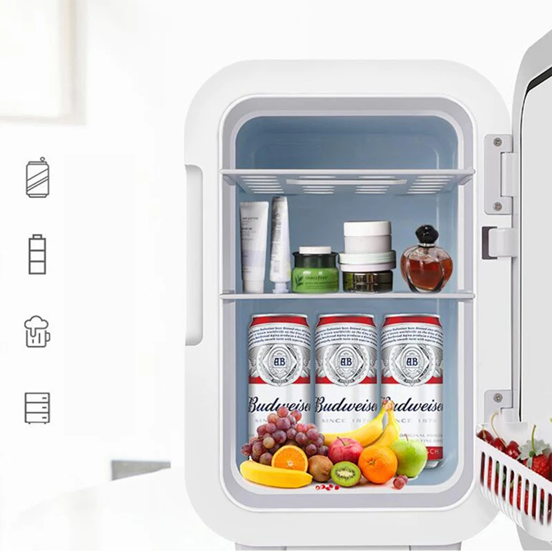 구매 8L 주방 냉장고 휴대용 쿨러 미니 냉장고 220V 스킨 케어 냉장고 가정용 학교 기숙사 침묵 냉동고