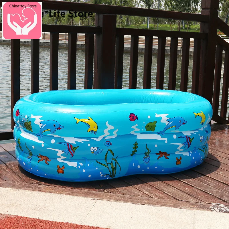 

Children's Inflatable Swimming Pool Play Equipment Household Bath Tub Family Games 135*85*50cm