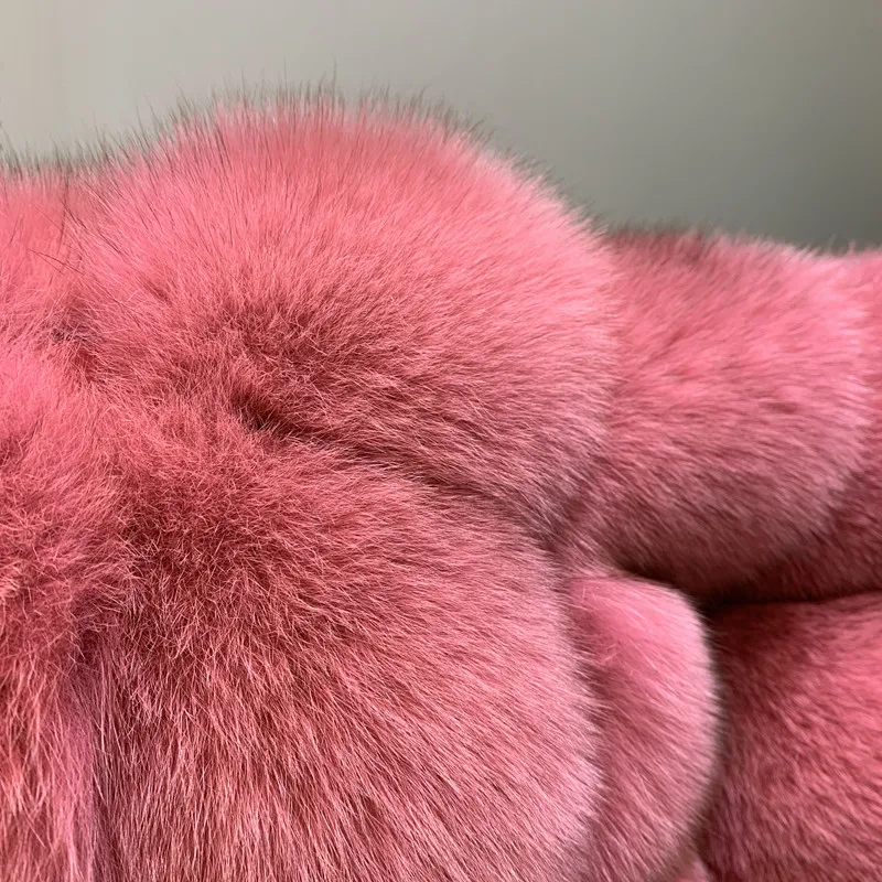 Ins Fashion Real Fur Coat Women Winter Jacket Natural Fox Fur Outerwear 2020 Luxury Solid Thick Warm Fur Coats Women Clothing