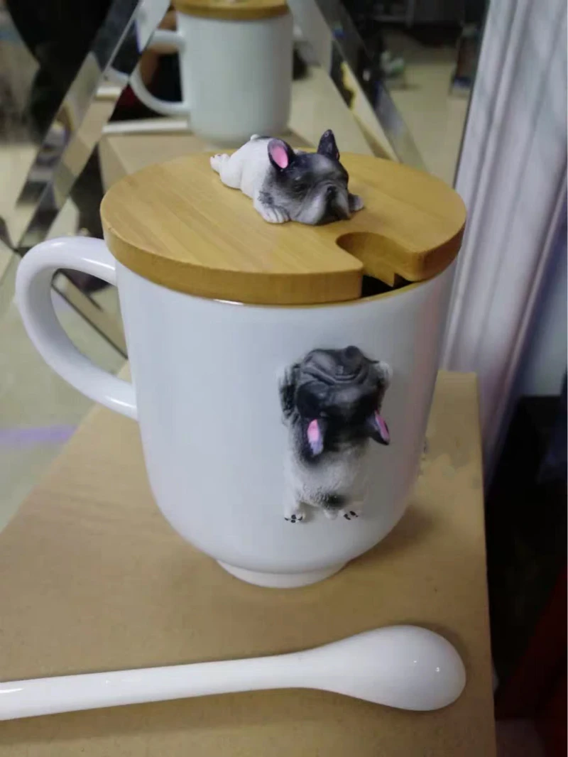 Мультфильм 3D корги Французский бульдог кружки Милая кофейная кружка с изображениями животных чайная вода чашки молоко Лимон Посуда для напитков пара чашки подарок для друзей