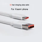 EQCG 6A Type C кабель для Xiaomi Turbo Charge 55 Вт 50 Вт 33 Вт 30 Вт 18 Вт QC3.0 4,0 для mi 11 10 ULTRA 9 8 redmi K40 K30