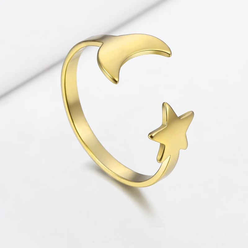 COOLTIME с изображением ясного звездного кольцо для женщин Золотой Цвет