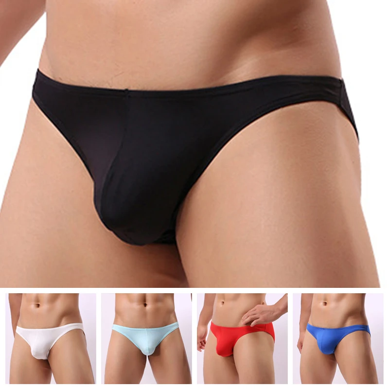 

Men Sexy Low Rise Breathable Briefs Soft Elastic Underwear Underpants Bikini Slip Homme Male Panties 5 Colors L-2XL