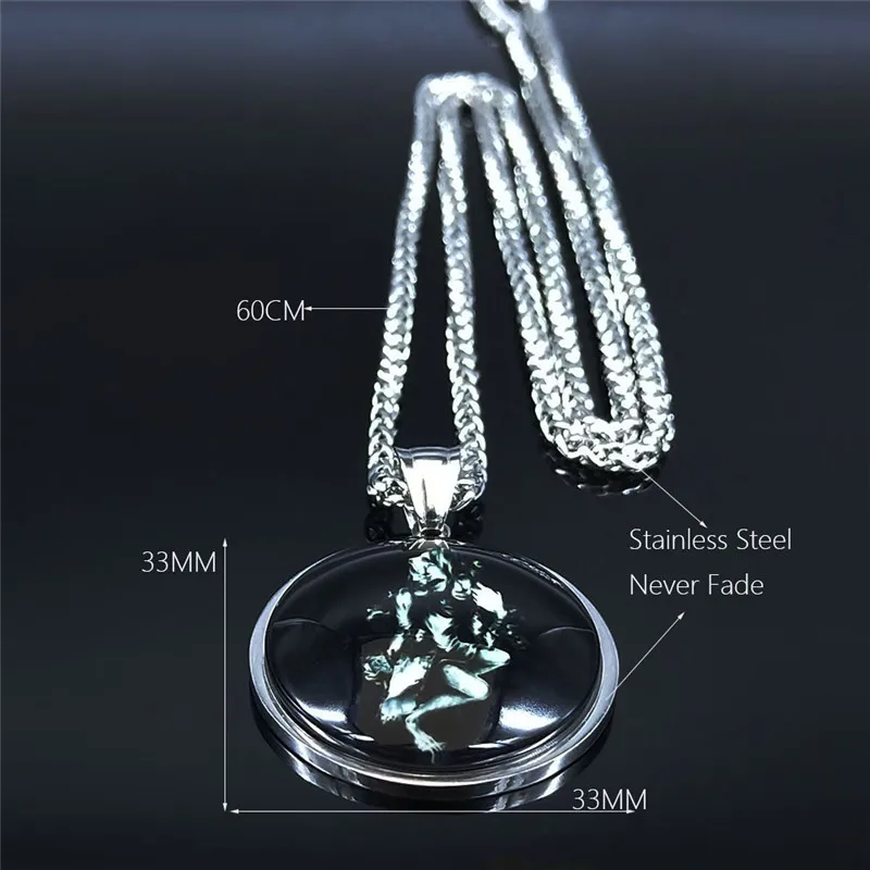 

Stainless Steel Demon Seal Necklace for Men/Women Silver Color Satan GAAP Chain Necklaces Pendants Jewery colier femme N1254S03