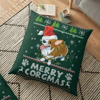 christmas corgi merry corgmas cushion cover pillowcase 2020 christmas decorations for home xmas noel ornament happy new year
