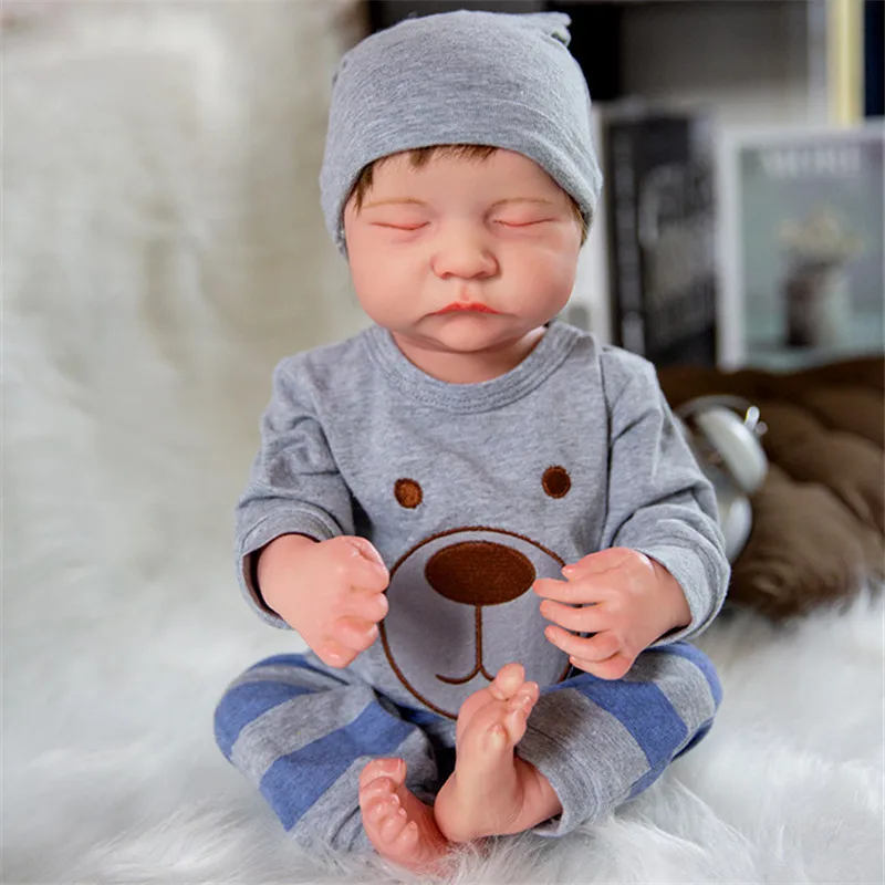 

50cm Levi Bebes Reborn Dolls Realistic Newborn Baby Doll Full Body Silicone Boneca Doll Toys for Children Christmas Gifts