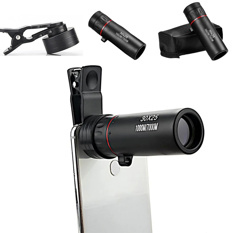 Монокулярный телескоп высокой четкости 30X25 водонепроницаемый портативный мини