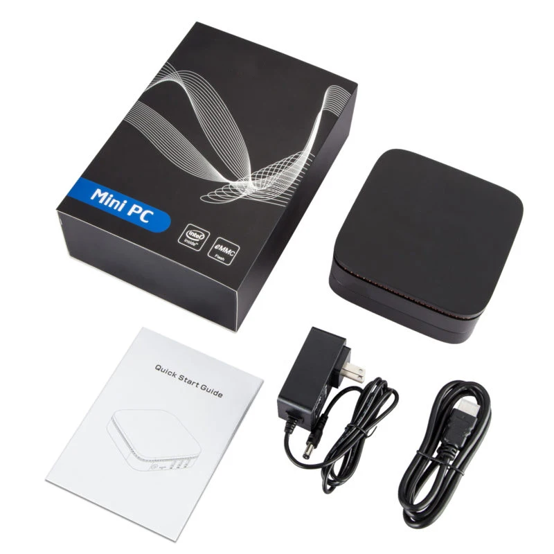 Мини ПК AK1 Intel Celeron Apollo Lake J3455 четыре ядра Windows 10 4 Гб ОЗУ 32 ПЗУ SATA SSD HDD двойной дисплей