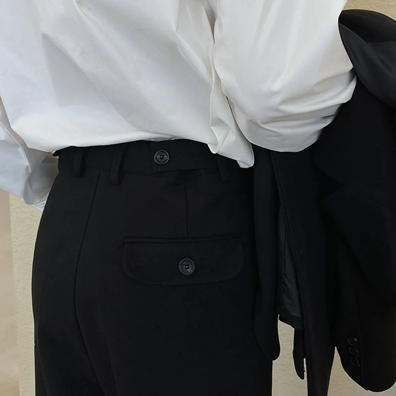 

New Men 2PCS Suits Sets (jacket+pant) Male Vintage Preppy Style Streetwear Hip Hop Loose Casual Suit Coat Blazers Jacket Pant