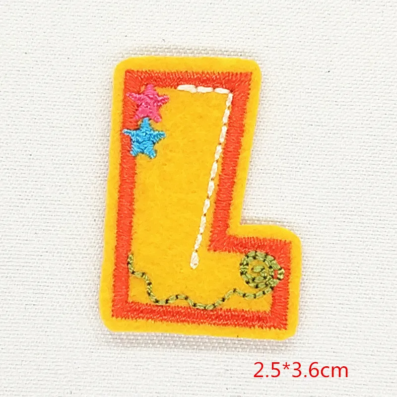 Цветные нашивки с английским алфавитом и буквенным принтом вышитый утюжок для