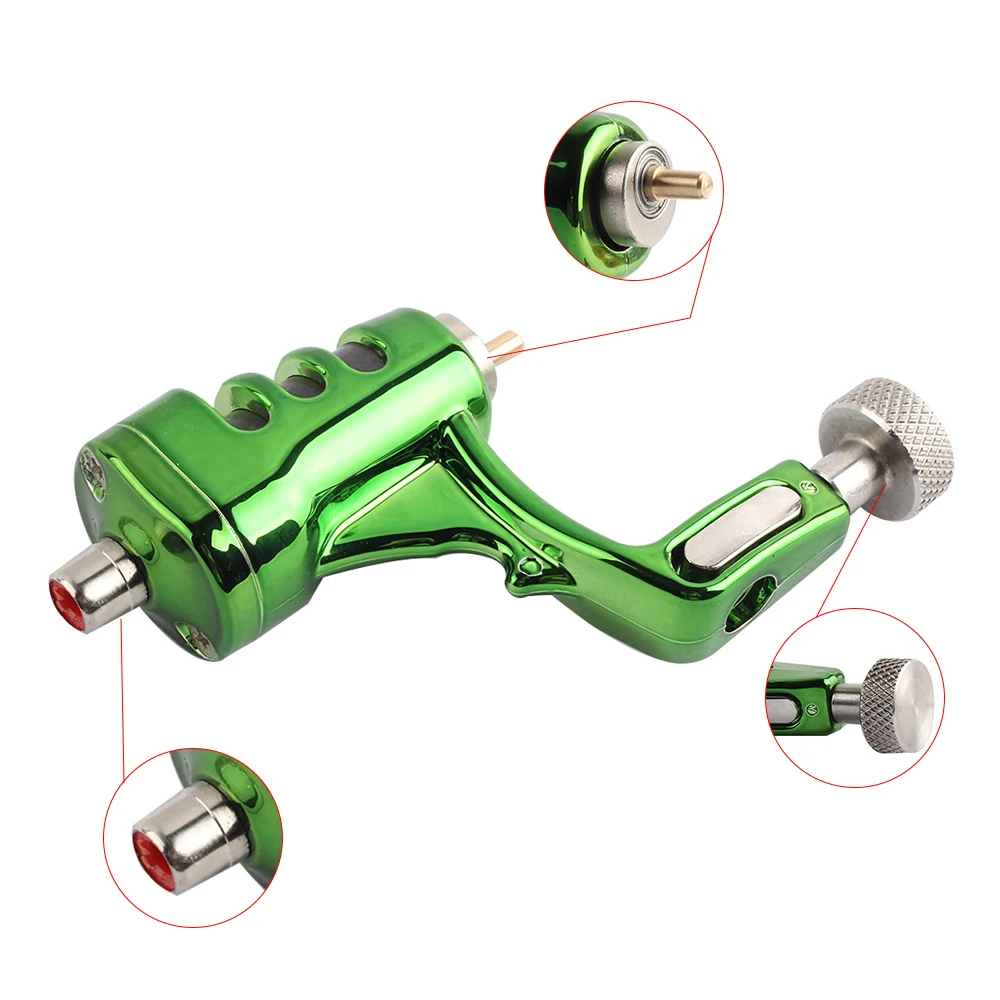 

High quality Tattoo Machine Kit Sets New Complete Professional Green Rotary Machines for Body Art