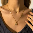 Длинное ожерелье-цепочка с подвеской в форме сердца в стиле бохо, женское винтажное Золотое металлическое модное Гламурное ожерелье для пар, ювелирные изделия для девушек, подарок