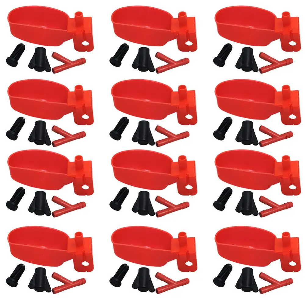 Поилка-фонтан пластиковая автоматическая для птиц 10 мм 12 шт. | Дом и сад