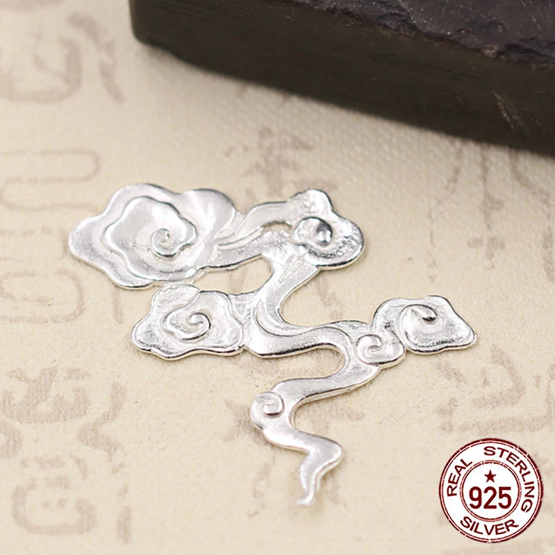 Кулон из стерлингового серебра 100% пробы s925 модный стиль резные облака аксессуары