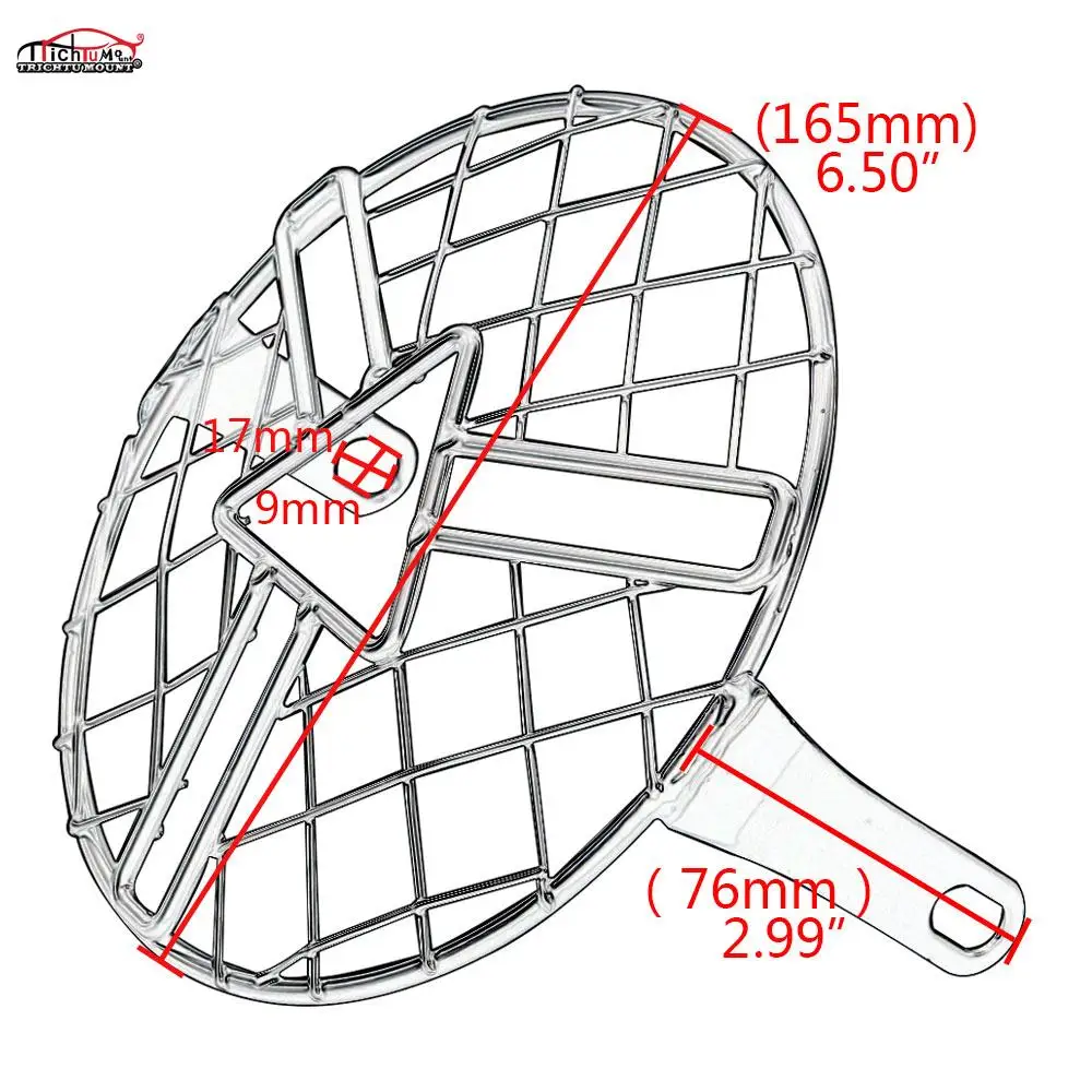 Новый защитный чехол для фары Triumph Honda Cruiser Chopper Bobber Old School Cafe Racer 6 5 дюйма сетчатый - Фото №1